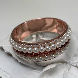 Pearls and Copper Bangle